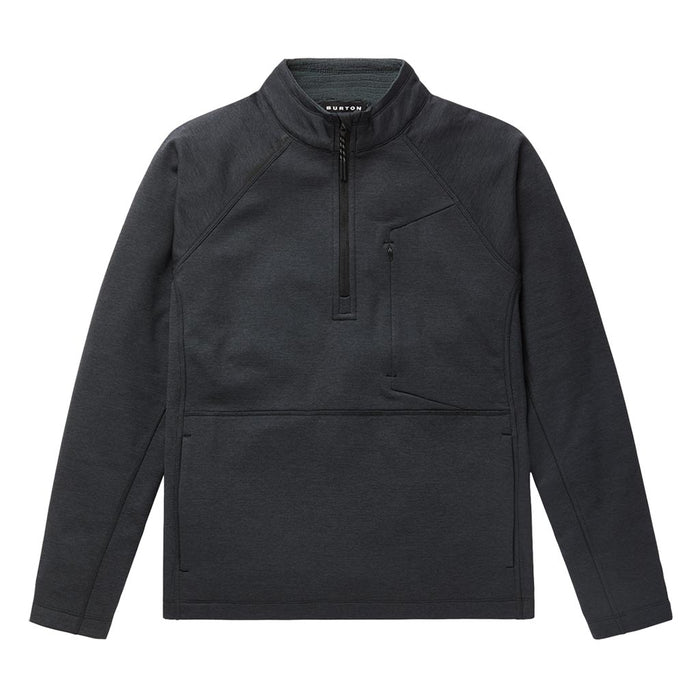 Burton Womens Multipath Grid 1/4 Zip Fleece - True Black