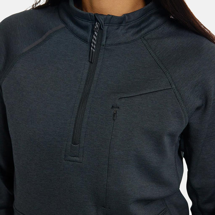 Burton Womens Multipath Grid 1/4 Zip Fleece - True Black