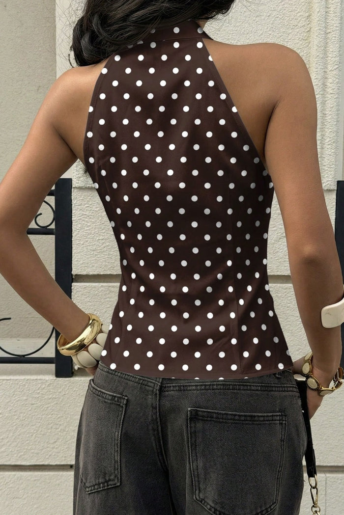 Busy Day Ahead Sleeveless Halter Top-Cute-Trendy-Shop-Womens-Boutique-Clothing-Store