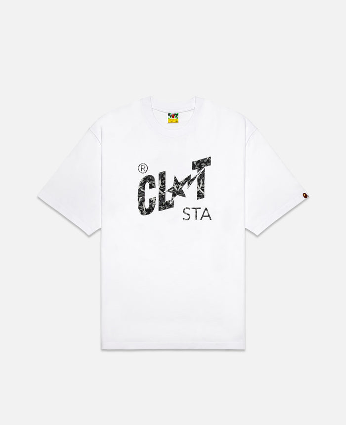 Camo CLOT STA Logo Relaxed Fit T-Shirts (White)