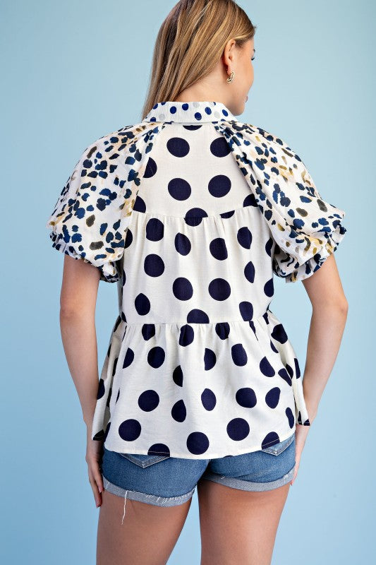 Can't Change Your Spots Mixed Print Top-Cute-Trendy-Shop-Womens-Boutique-Clothing-Store