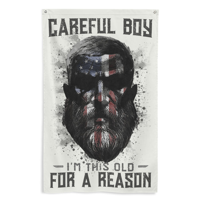 Careful Boy: Light Wall Flag