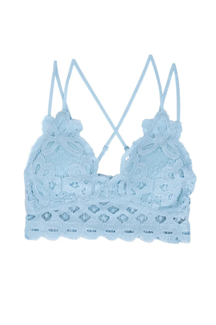 light blue lace bralette