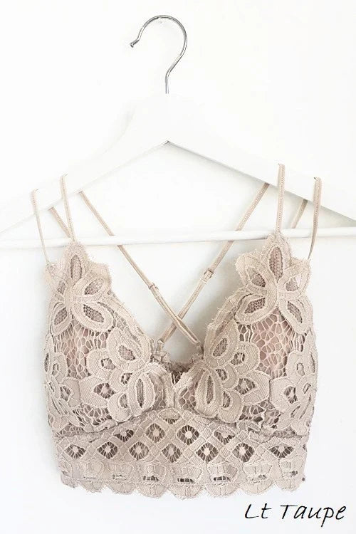light taupe lace bralette