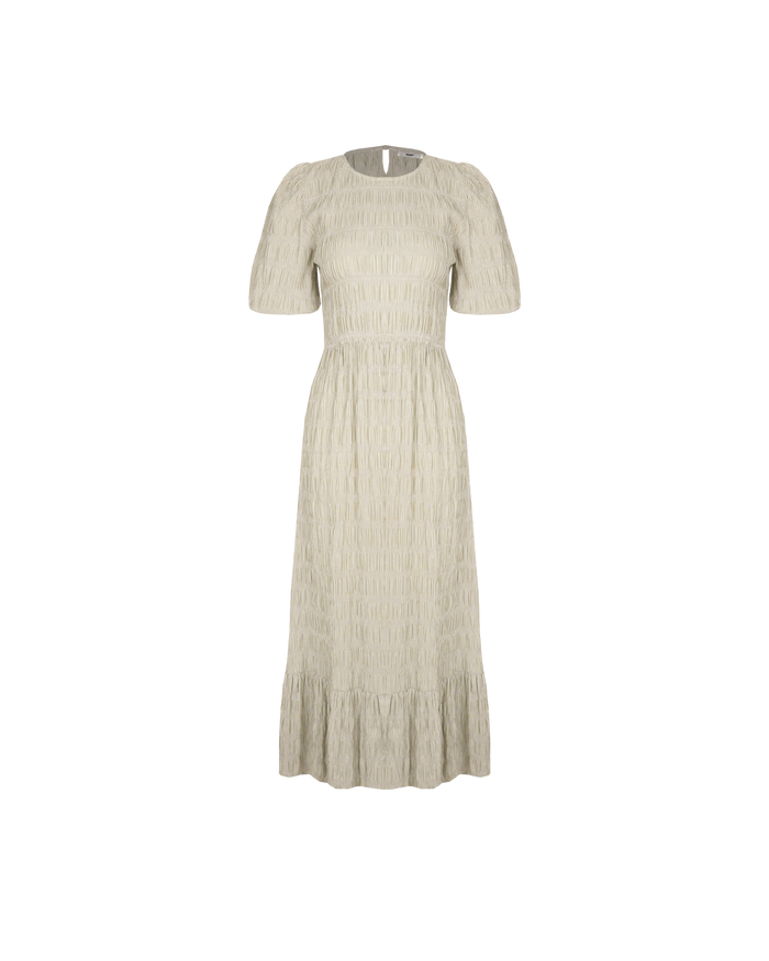 CECILE DRESS  OLIVE STRIPE