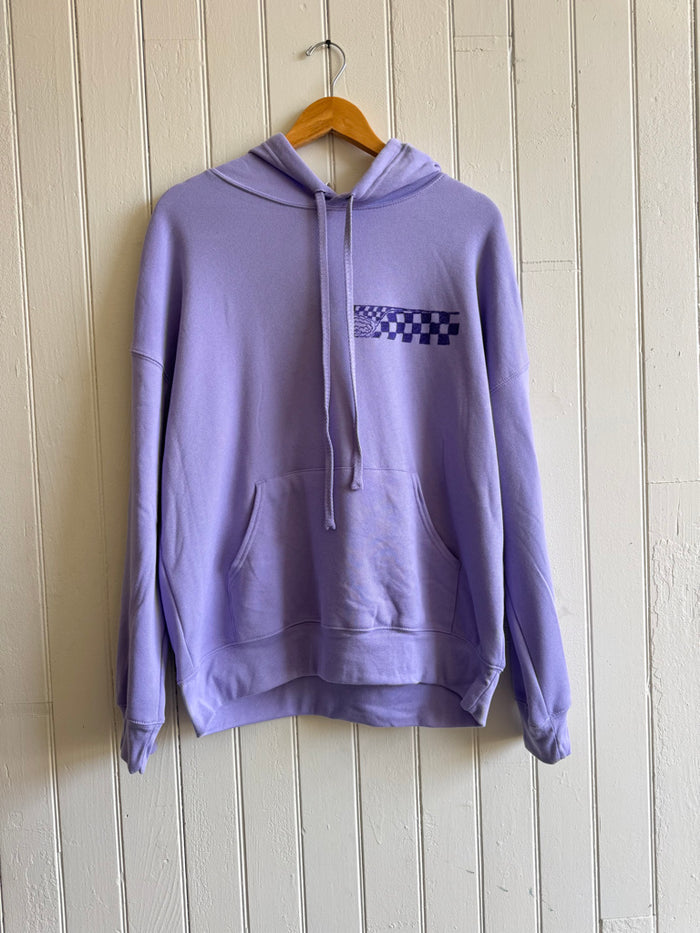Checkerboard Wave Pullover in Lavender