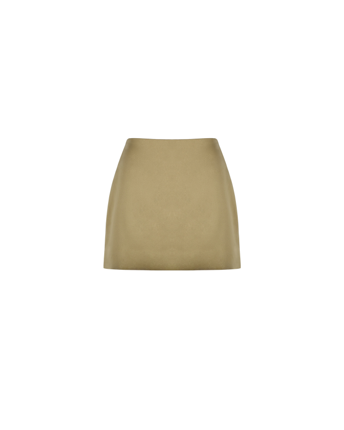 CHER SATIN MINI SKIRT PEAR