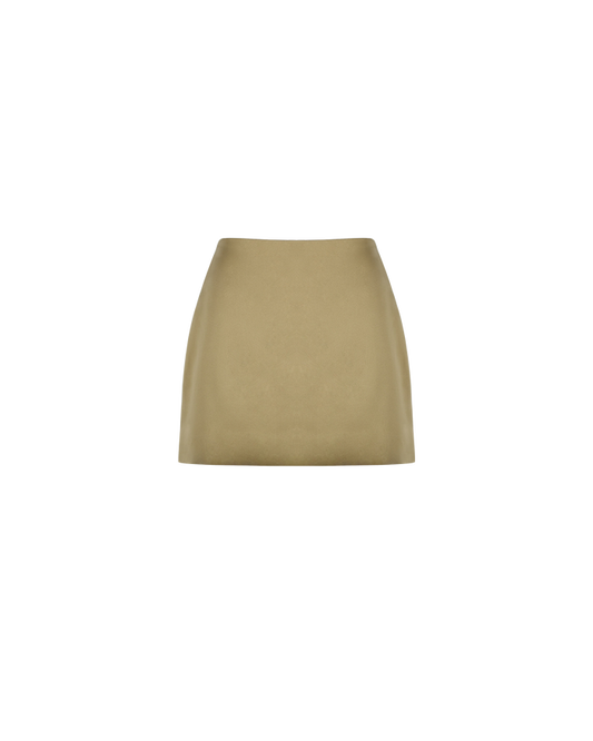 CHER SATIN MINI SKIRT PEAR