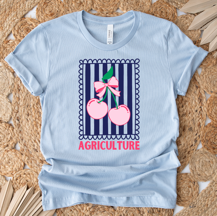 Cherry Agriculture Pink Ink- Bella Canvas T-Shirt