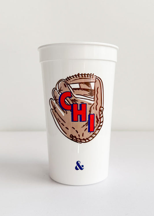 Chi Baseball Mitt Stadium Cup - Red & Blue