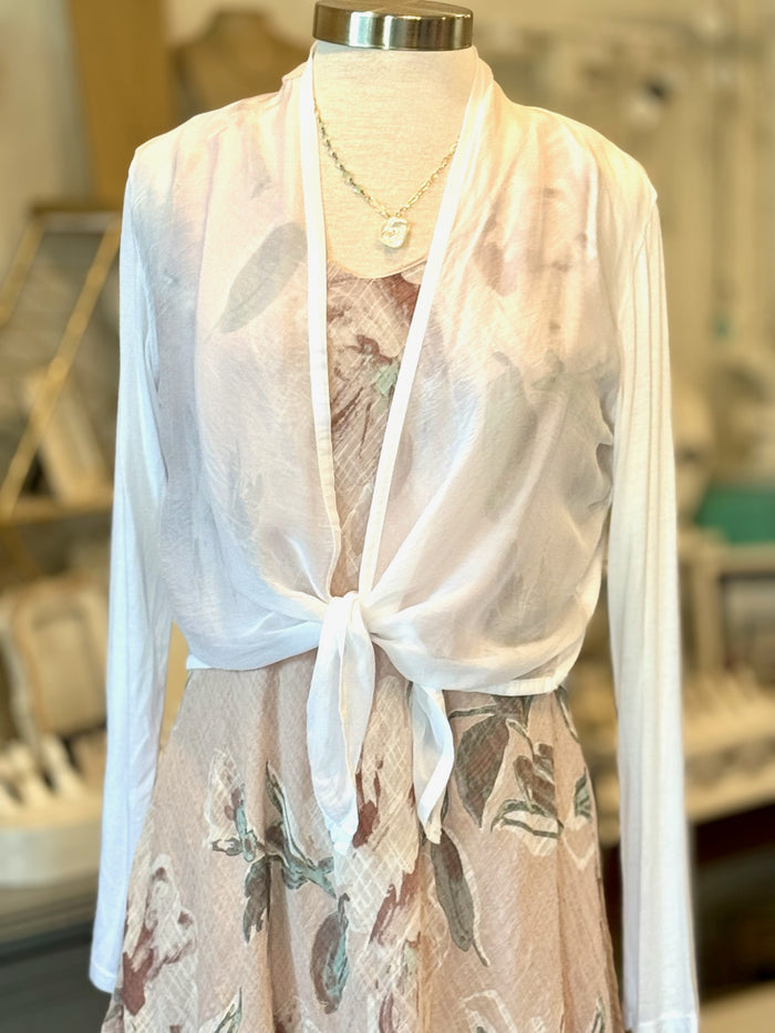 Italian cardigan in white