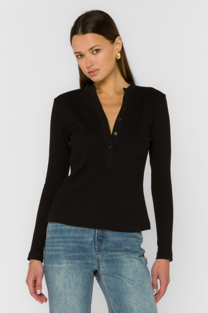 Christella Black Tee - Tops - Velvet Heart Clothing