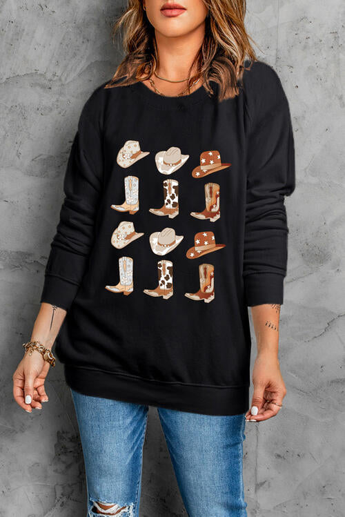 Christmas Element Round Neck Sweatshirt - Madikfashions.com