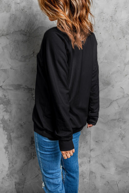 Christmas Element Round Neck Sweatshirt - Madikfashions.com