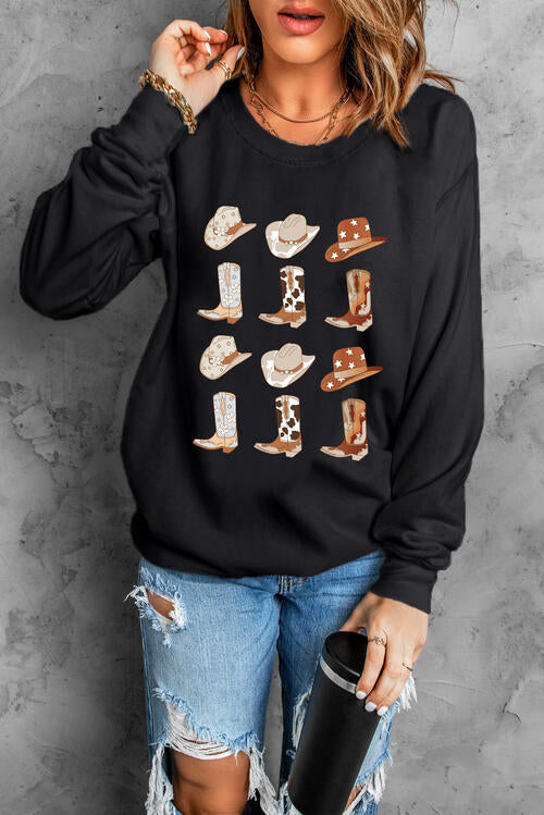 Christmas Element Round Neck Sweatshirt - Madikfashions.com