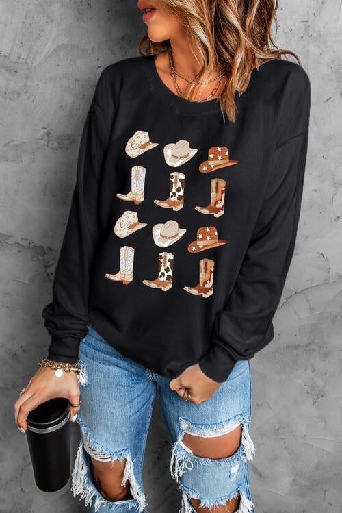 Christmas Element Round Neck Sweatshirt - Madikfashions.com