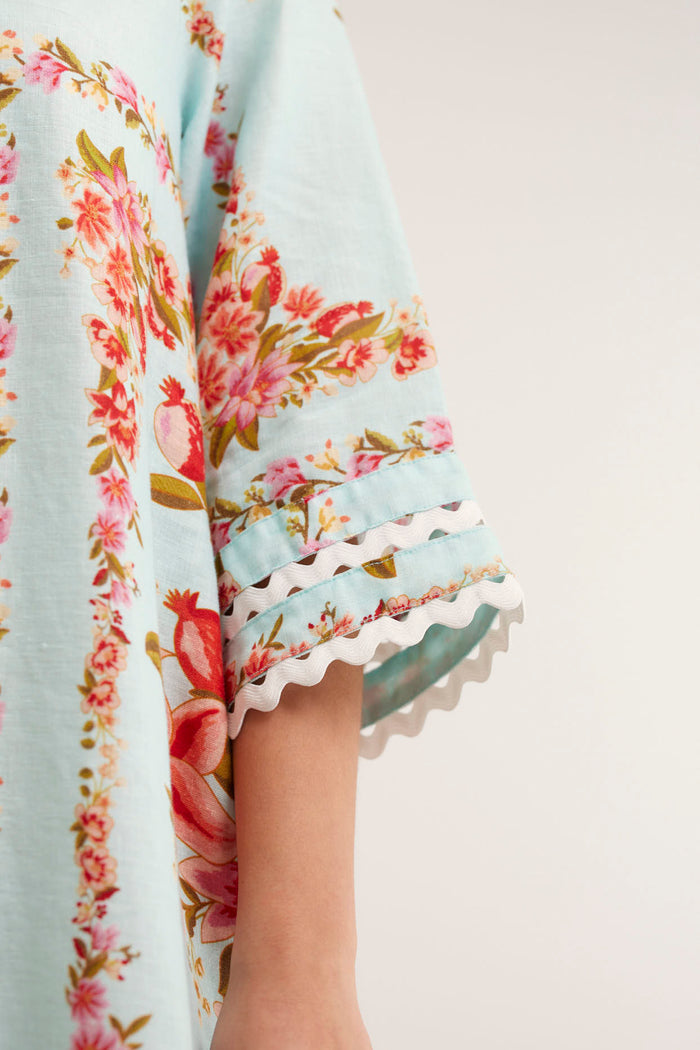 Claire Linen Dress In Portofino