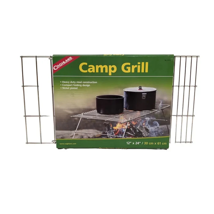 Coghlans collapsible camp fire grill packaging