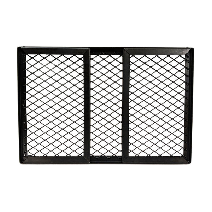 Coghlans heavy duty camp fire grill shown with the legs folded in