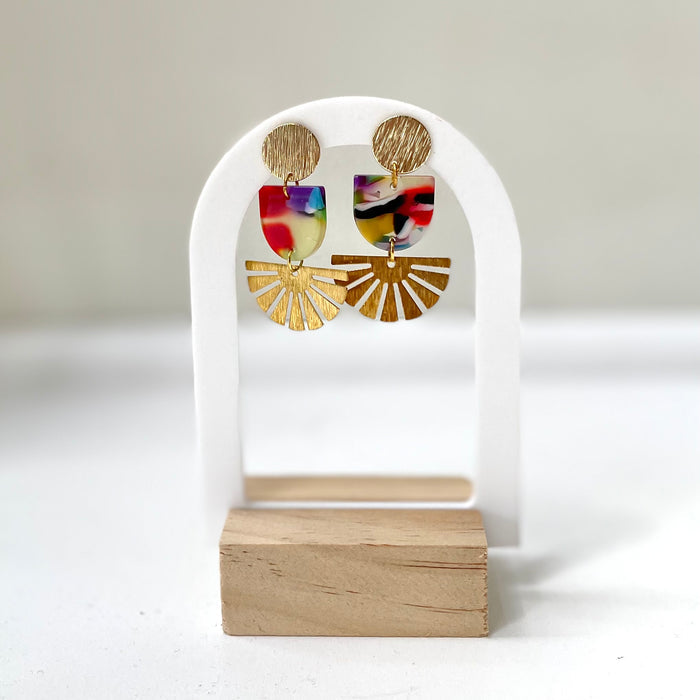 Colorful Mosaic Statement Earrings