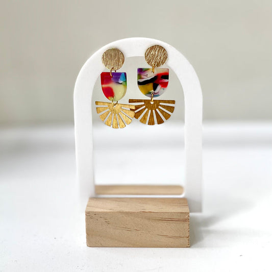 Colorful Mosaic Statement Earrings