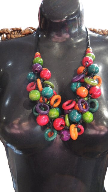 Coloured Wooden Necklace