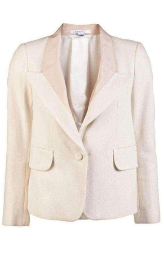 Carven Contrast Revere Woven Jacket - Runway Catalog