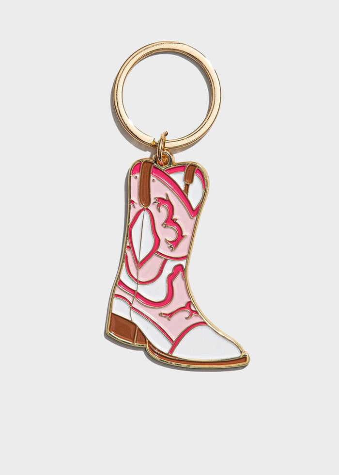 Cowboy Boot Enamel Keychain