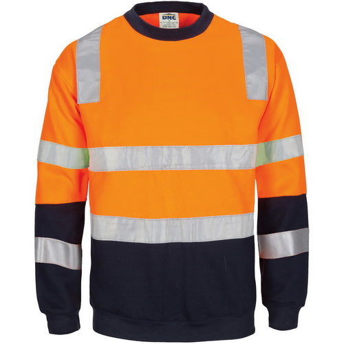 Crew-neck Fleecy Sweat Shirt With Shoulders, Double Hoop Body And Arms CSR R/Tape 3723