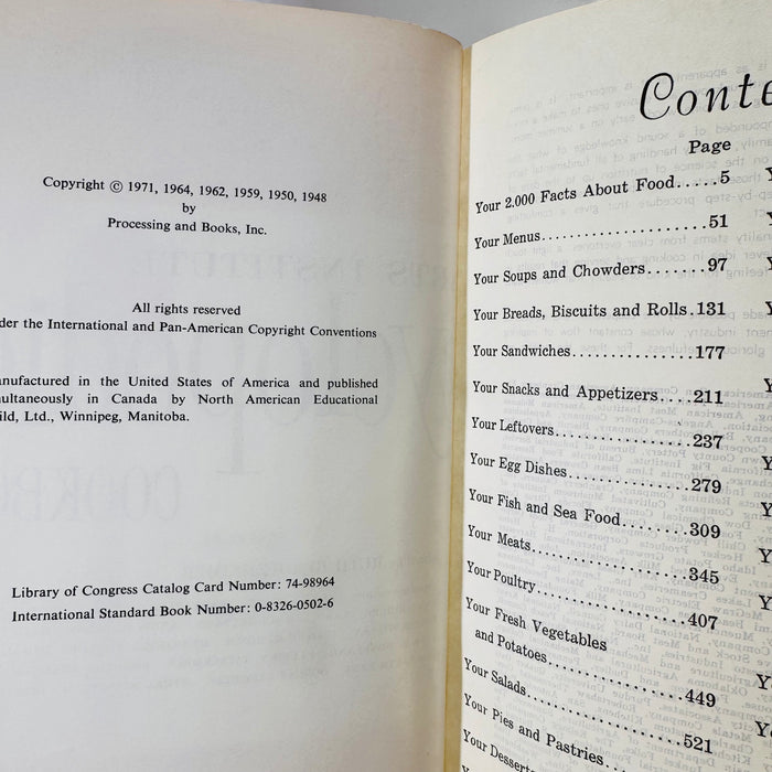 Culinary Arts Institute Encyclopedic Cookbook edited by Ruth Berolzheimer 1971 Culinary Arts Institute