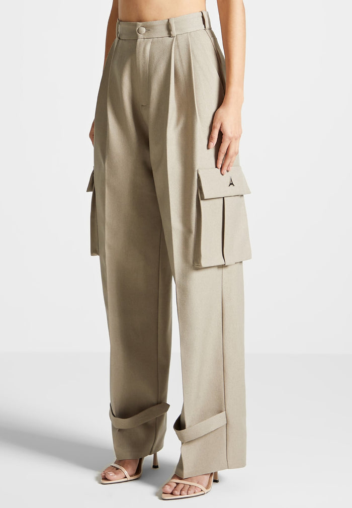 danielle-tailored-pleated-cargo-trousers-beige