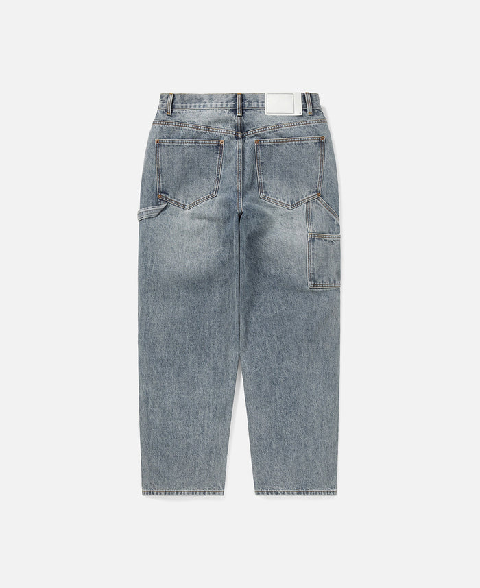 Denim Double Knee Pants (Blue)