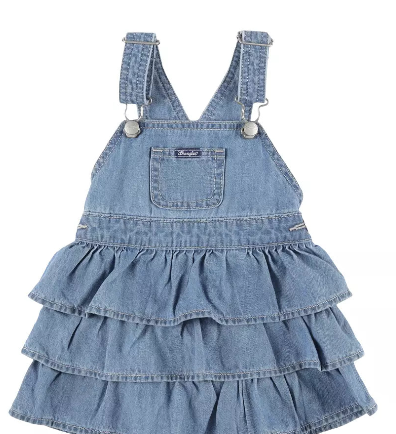 DENIM SKIRTALL WITH 3 RUFFLED TIERS