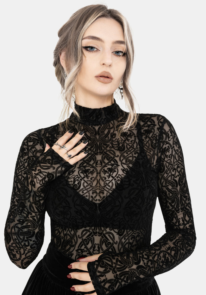Disrupt Dragon Mesh Long Sleeved Top