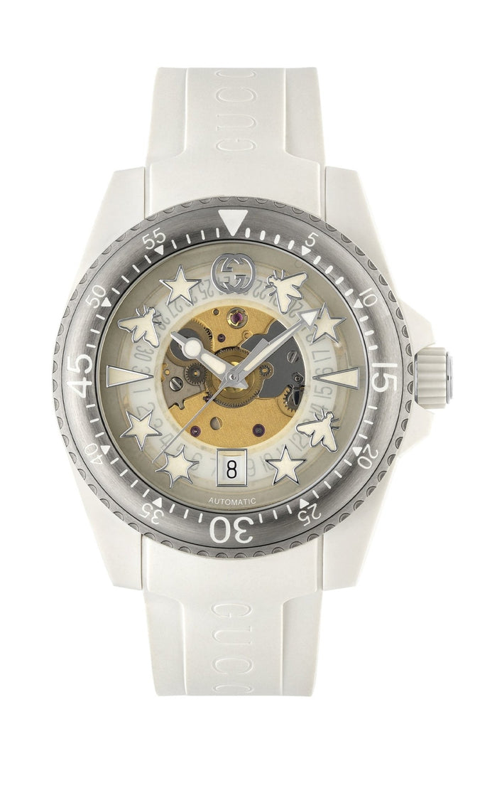 Gucci Dive White Automatic Watch 40mm - Runway Catalog