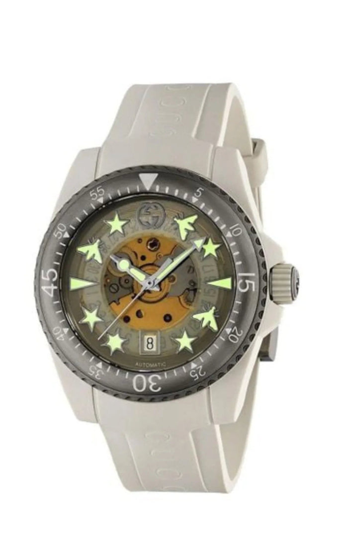 Gucci Dive White Automatic Watch 40mm - Runway Catalog