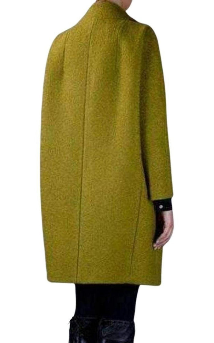 Carven Double Breasted Green Oversized Pea Coat - Runway Catalog