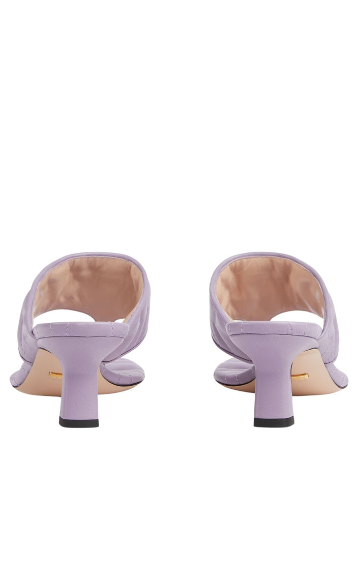 Gucci Double - G Thong Marmont Purple Leather Sandals - Runway Catalog