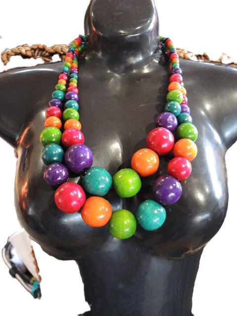 Double Strand Coloured Necklace