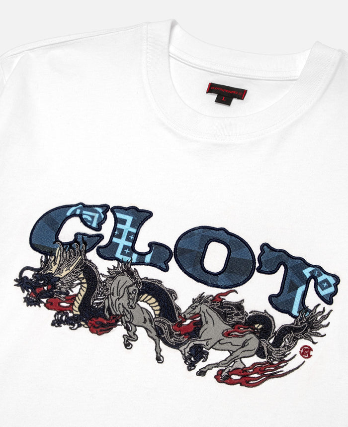 Dragon Horse Long Sleeves T-Shirt (White)