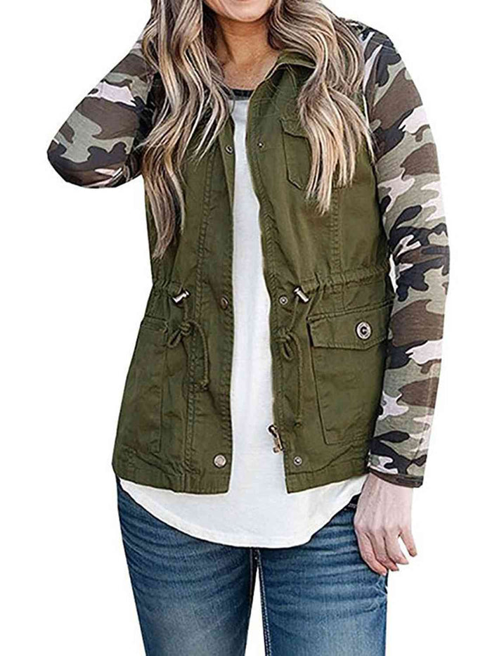 Drawstring Waist Vest with Pockets - Madikfashions.com