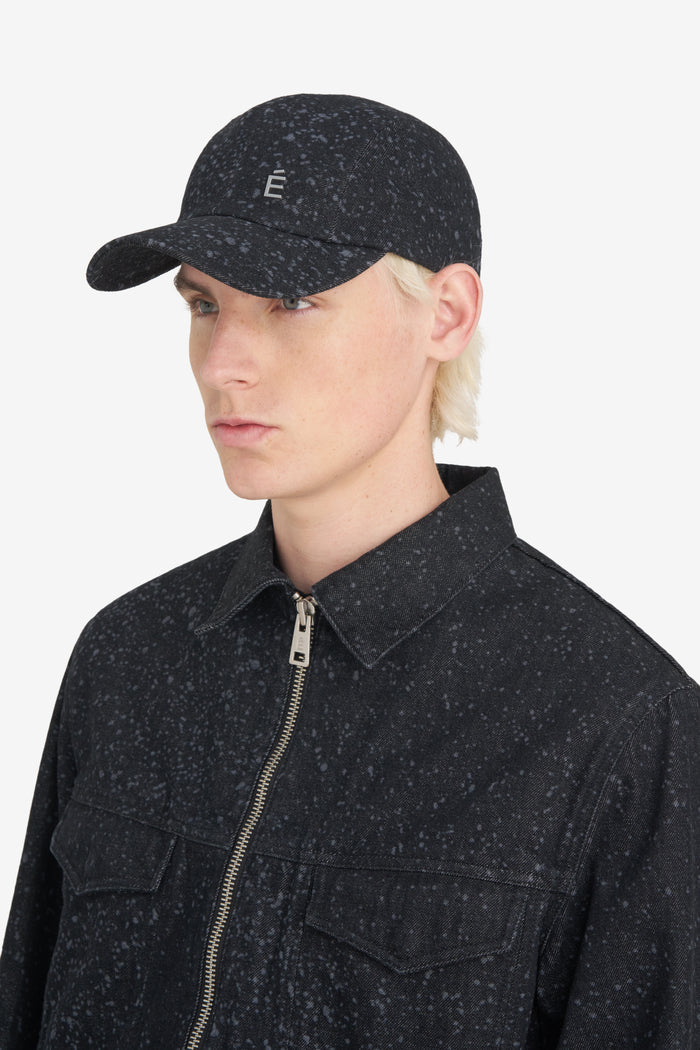 4 PANELS CAP DOTTED ONE SIZE / BLACK