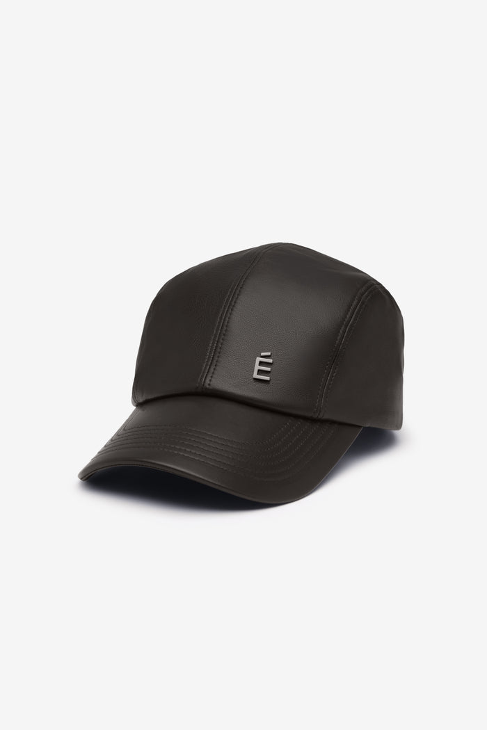 PUBLIC LEATHER CAP - DK BROWN ONE SIZE / DK BROWN
