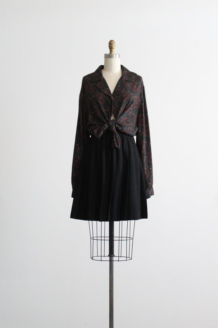 eclipse wool pleated mini skirt