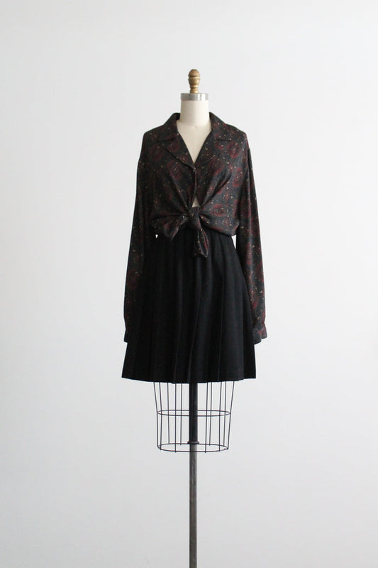 eclipse wool pleated mini skirt
