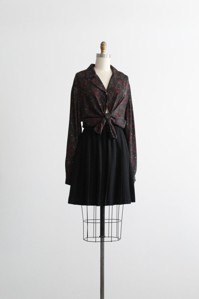 eclipse wool pleated mini skirt