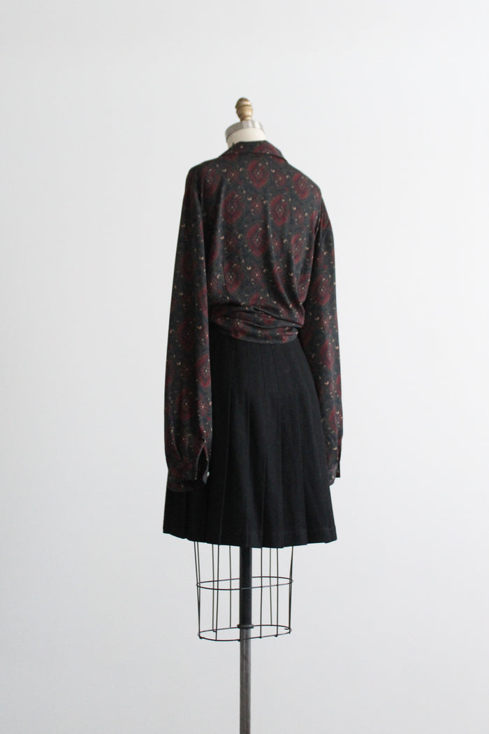 eclipse wool pleated mini skirt
