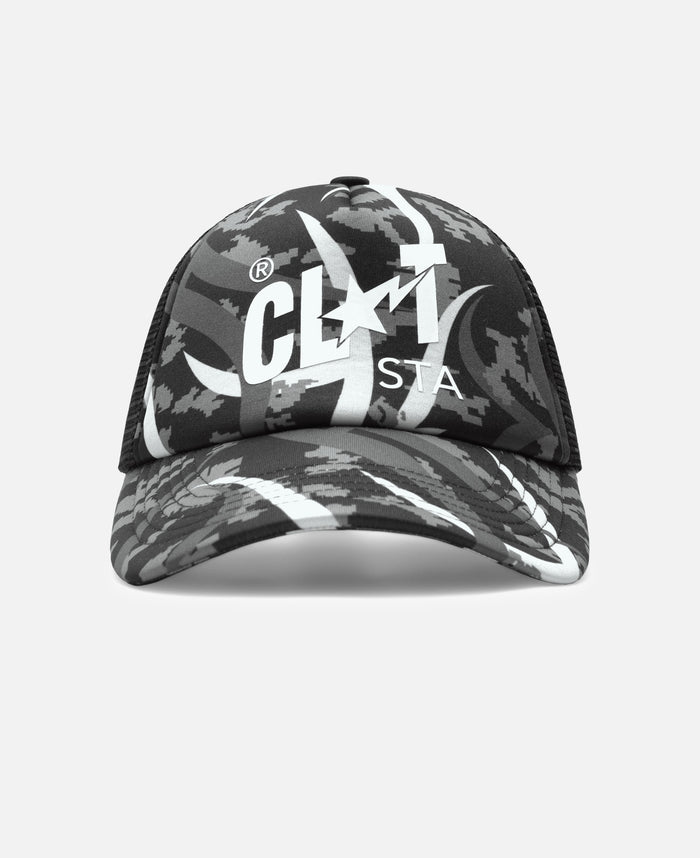 Egra Camo Trucker Cap (Grey)
