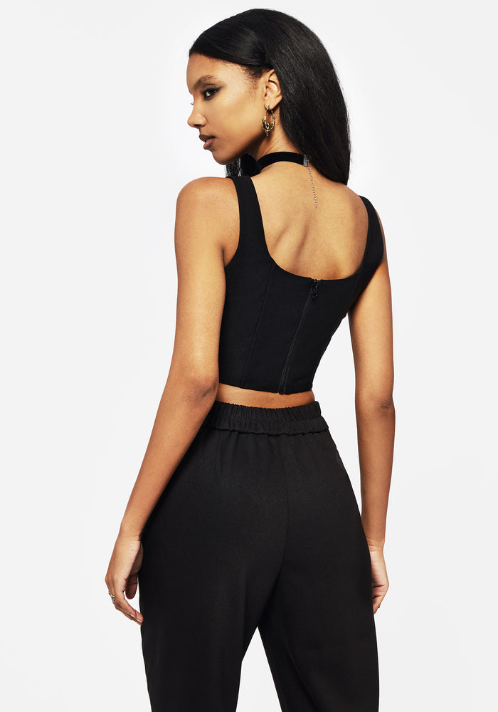 Elder Buckle Detail Corset Top