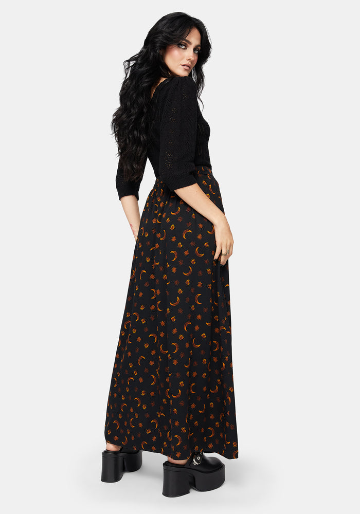 Elura Celestial Print Maxi Skirt